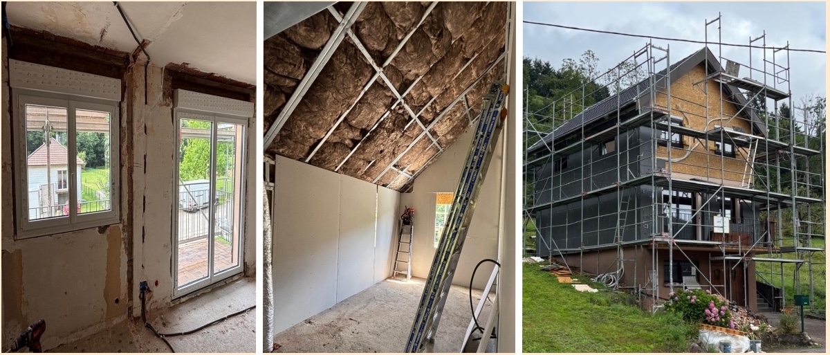 Avancement du chantier de Monsieur et Madame W à STEIGE (67)