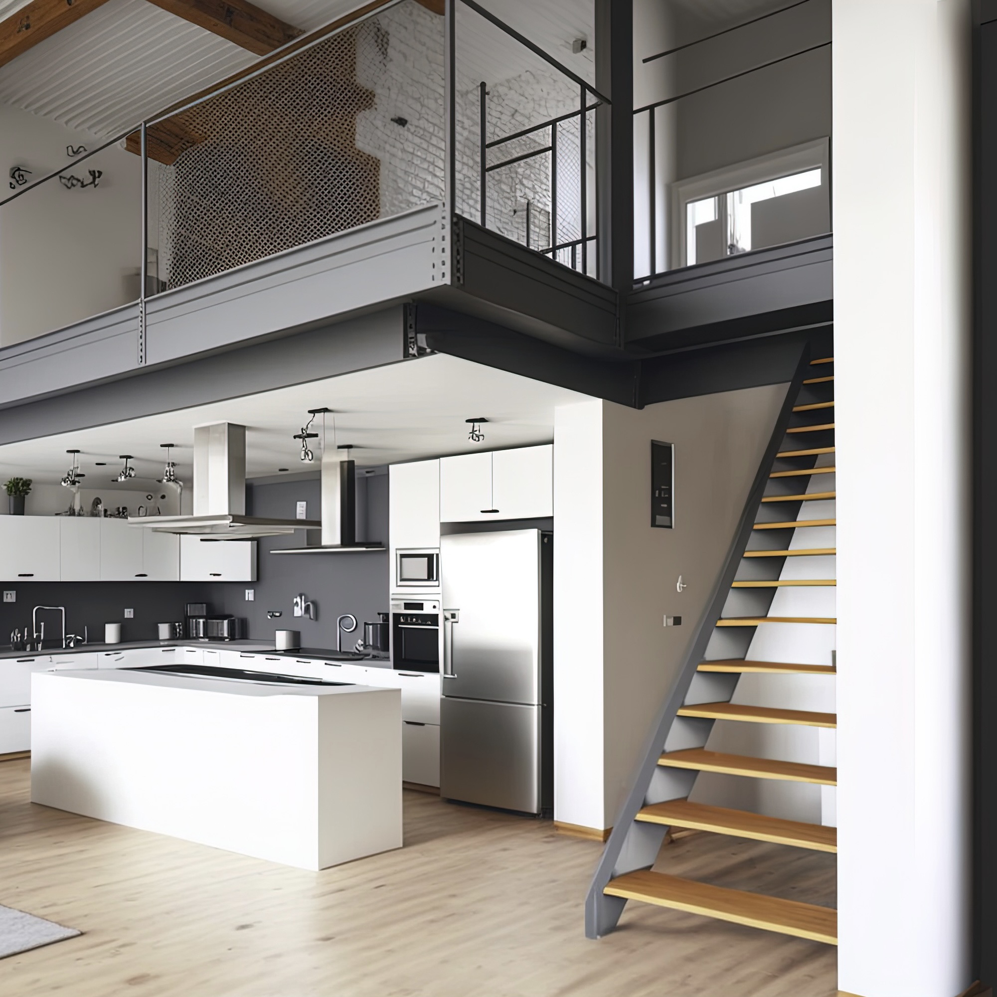 Créer une mezzanine, c’est souvent la meilleure façon de gagner de l’espace sans pousser les murs 🛠️
