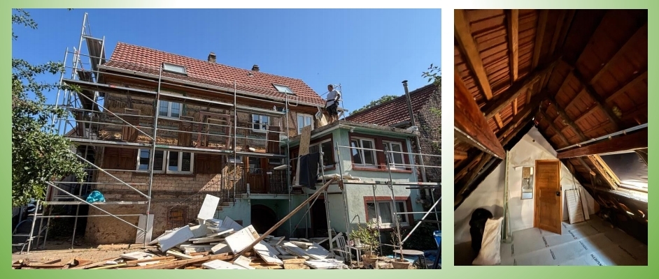 Les travaux avancent chez Mr et Mme L à OSTHOFFEN (67)