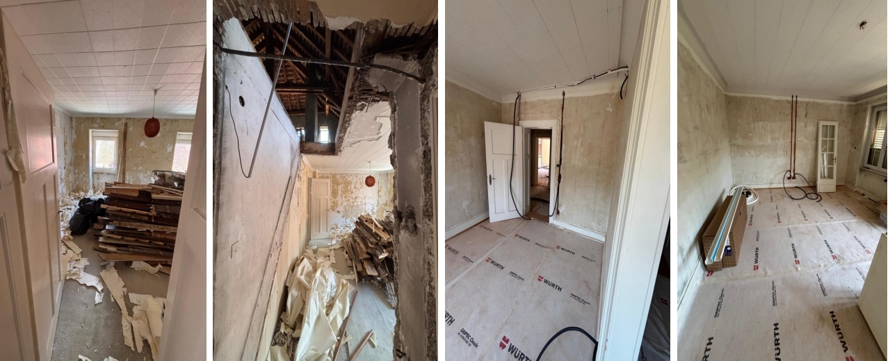 Chez M et Mme M de RIBEAUVILLÉ le chantier avance !