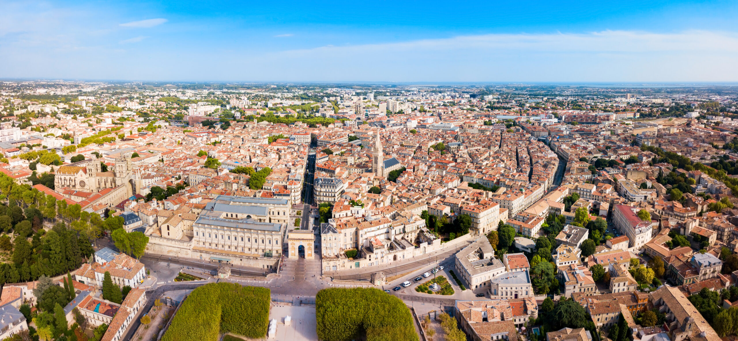 Montpellier,Aerial,Panoramic,View.,Montpellier,Is,The,Capital,City,Of