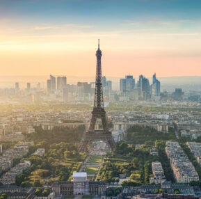 Aerial,View,Of,Paris,With,Eiffel,Tower,,France