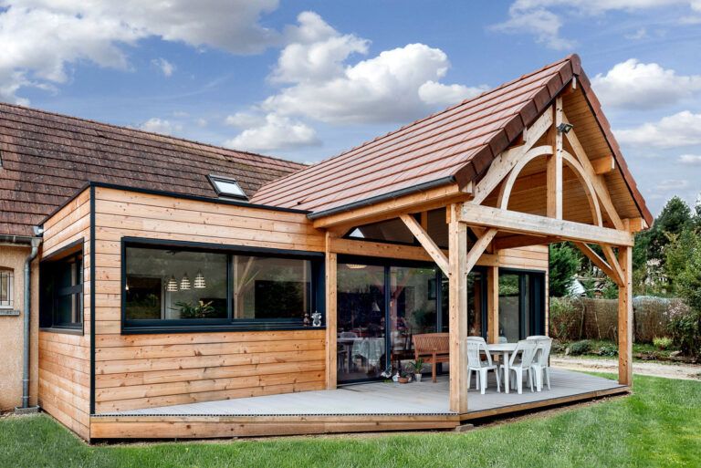 Extension maison bois Saone et Loire (71)